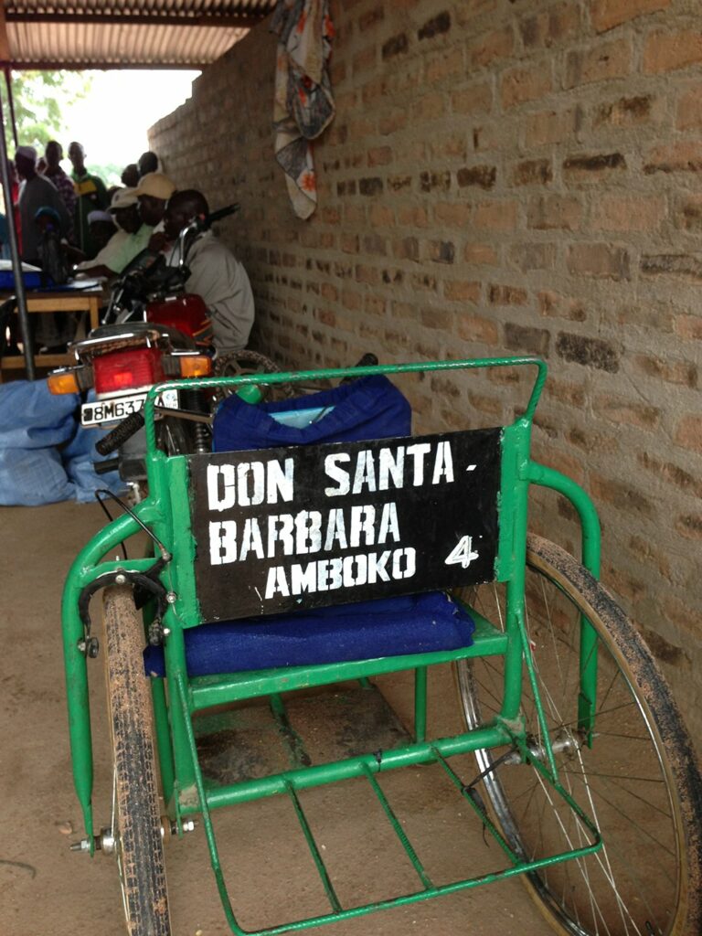 Green wheelchair